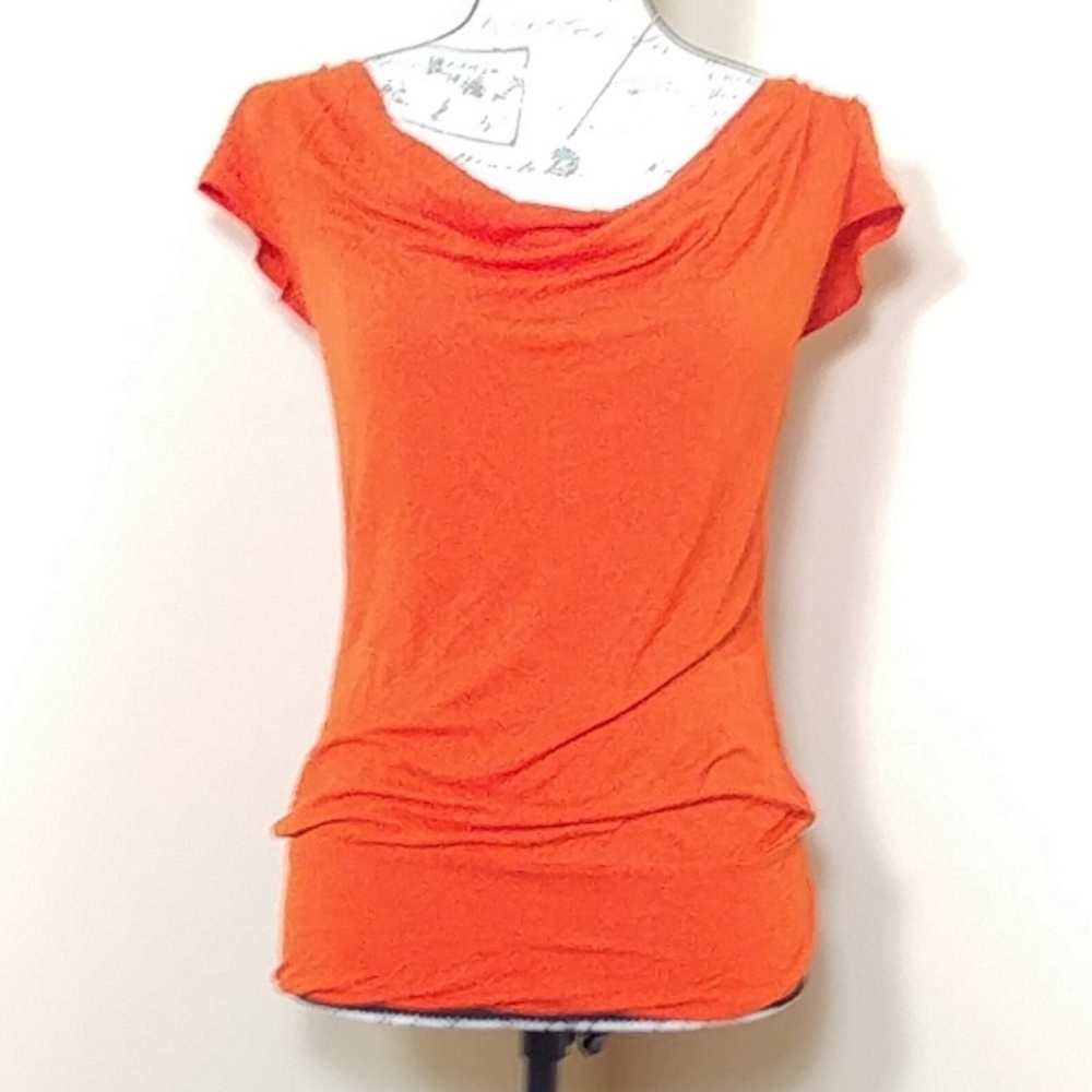 Express orange top with sequined open back